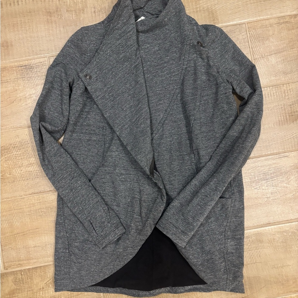 Lululemon Gray Open front Cardigan Sweater Jacket